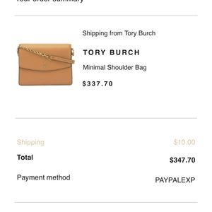 Tan small Tory Burch shoulder bag